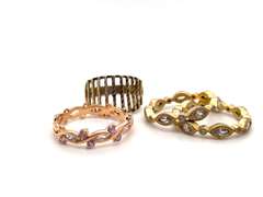 Lot of 4 Gold-Toned Rings