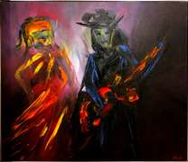 Zohreh Khaleghi "Vieux Carre" Original Acrylic on Canvas