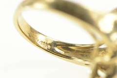 14K Yellow Gold 0.50 Ctw Wavy Cluster Bypass Statement Ring