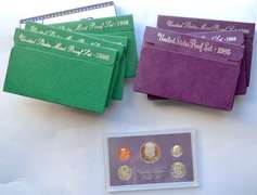 10 US Proof Sets 1985-1999
