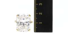 9K Yellow Gold Emerald Cut Solitaire Travel Engagement Ring