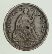 1853 Seated Liberty Half Dime - Circulated