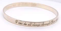 Vintage 925 Sterling Silver Signed Engraved Bangle