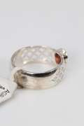 .925 Sterling Silver Garnet Gemstone Ring Size 9.5