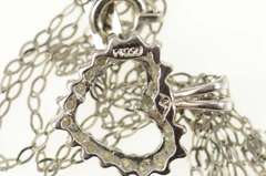 Platinum Diamond Classic Heart Love Chain Link Necklace