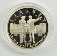 2004-P Lewis & Clark Commemorative Dollar Coin & Pouch Set Box & COA