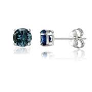 Blue Diamond Earrings
