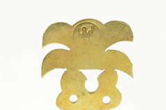 14K Yellow Gold Stylized Diamond Cut Teddy Bear Animal Charm/Pendant