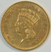 Very pretty and lustrous 1856 Type 3 $1 Gold Piece