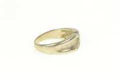 14K White Gold Vintage Diamond X Cross Over Men's Ring