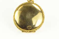 Gold Filled Ornate Floral Engraved Monogram Photo Locket Pendant