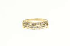 14K Yellow Gold 0.75 Ctw Baguette Diamond Wedding Band Ring