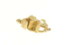 14K Yellow Gold 3D Boardwalk Cart Pusher Beach Motif Charm/Pendant