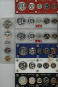 Great run 7 Diff. US Silver Proof Sets 1957-1964. Custom holders