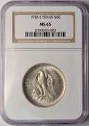 1936-S Texas Commemorative Half Dollar NGC MS65