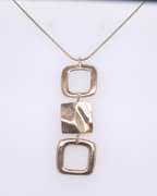 Vintage 925 Sterling Silver Pendant on Snake Chain Necklace