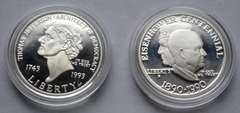 Two Modern Commemerotive Proof Silver Dollars