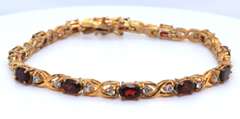 Vintage Sterling Silver Cubic Zirconia Bracelet