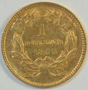 Very pretty and lustrous 1856 Type 3 $1 Gold Piece