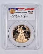 PR69 DCAM 2021-W $50 American Gold Eagle FS Reagan Legacy Signed PCGS