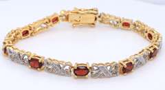 Vintage 925 Sterling Silver Cubic Zirconia Tennis Bracelet