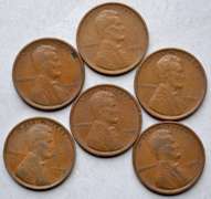 6 Nicer 1909 VDB Type Lincoln Cents