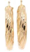 Polished Large Twisted Hoop Earrings in 14K