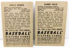 2 Bowman 1952 Baseball Cards