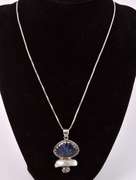 Unique Multi-Gemstone Pendant & Chain, Sterling