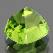 Superb 3.73ct cushion cut apple green Peridot