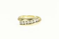 14K Yellow Gold 0.50 Cttw Diamond Band Bypass Channel Set Ring