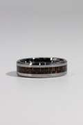 8mm Tungsten Carbide Wedding Band w/Carbon Fiber Inlay Size 15