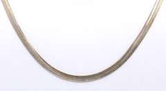 Vintage 925 Sterling Sliver Flat Chain Necklace