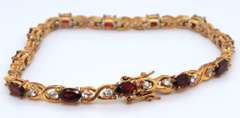 Vintage Sterling Silver Cubic Zirconia Bracelet