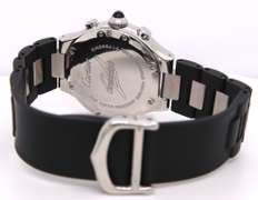 Cartier 21 Chronoscaph Quartz 32mm Black Rubber Strap Watch