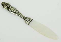 Antique Miniature Sterling & Mother of Pearl Letter Opener
