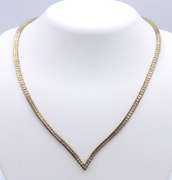 Vintage Italian 925 Sterling silver V Necklace