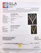 Marvelous 7.00CTW Ethiopian Opal W/ Fire & 5.00CTW Diamond Necklace in Gold Plated Sterling Silver