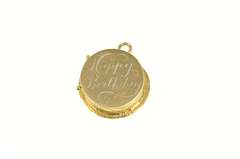 14K Yellow Gold Happy Birthday Articulated Candle Retro Charm/Pendant