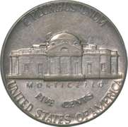 1975-D Jefferson Nickel Off Center Error