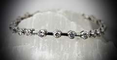 Gorgeous 14K White Gold 4 Ct. Diamond Bracelet
