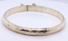 Vintage 925 Sterling Silver Bangle Bracelet