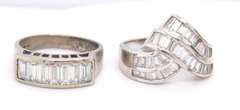 Vintage 925 Sterling Silver Group Lot of 9 Rings