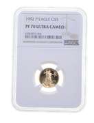 PF70 UCAM 1992-P $5 1/10 Oz. Gold American Eagle - Graded NGC
