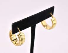 Classic Hoop Style Earrings in 18K Yellow Gold