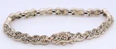 Vintage 925 Sterling Silver Signed Cubic Zirconia Bracelet