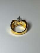 WOW!!!  Ladies Sparkling 14 Kt Yellow Gold Rare 3.35 Ct Marquis Cut Lab Created Diamond Ring