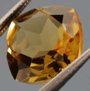 Fiery 5.71ct cushion cut whiskey Citrine