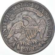 1827 Capped Bust Half Dollar Cureled 2 140a - R4+ Counter Punched "P"