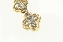 14K Yellow Gold 0.50 Ctw Tiered Diamond Flower Cluster Pendant
